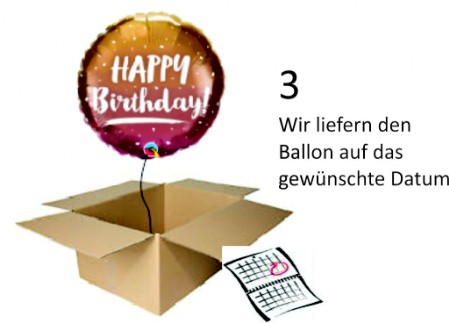 Lieferung Ballon auf das gewünschte Datum