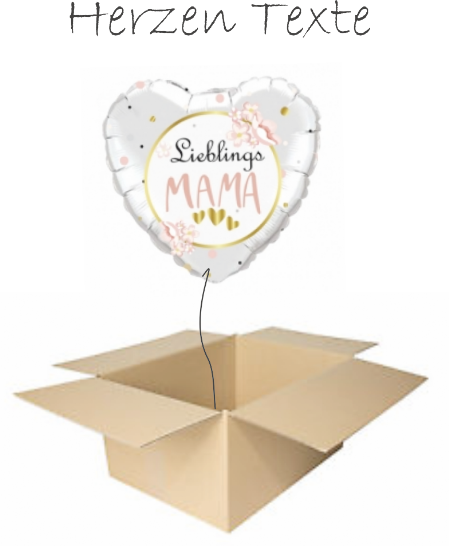 Folienballon Herz mit Text